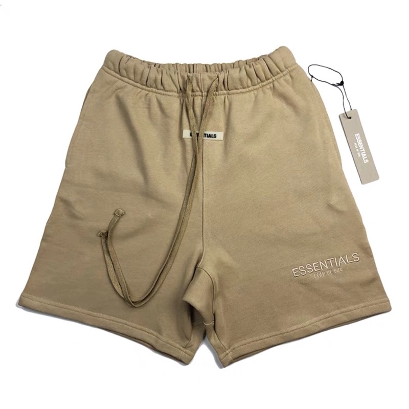 ESSENTIALS Pants with drawstring embroidered short